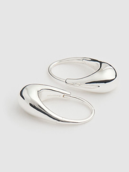 Otiumberg: Roscida Drop hoop earrings - Silver - women_1 | Luisa Via Roma