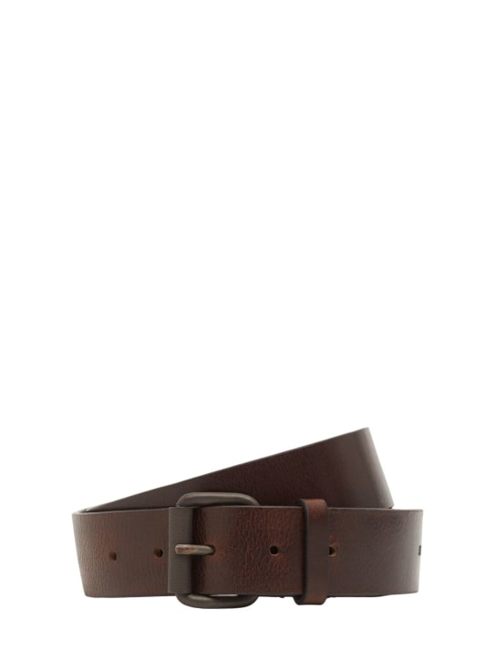 Dsquared2: 35mm Vintage buckle belt - Kahverengi - men_0 | Luisa Via Roma