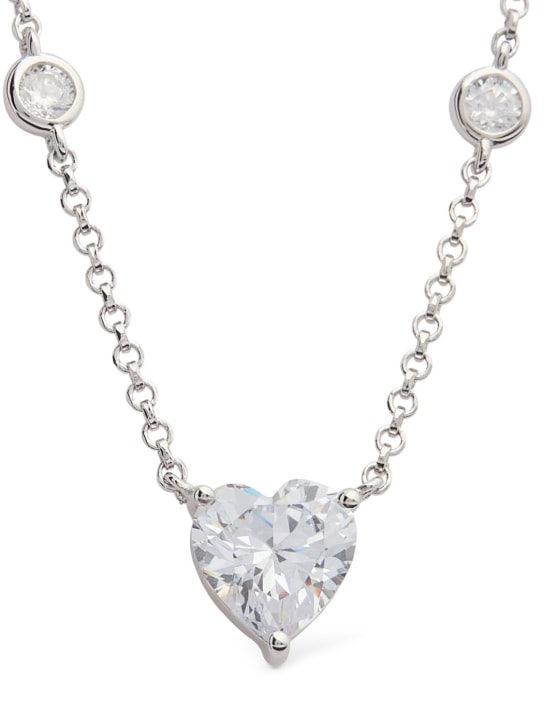 Apm Monaco: Heart adjustable necklace - Silver - women_0 | Luisa Via Roma
