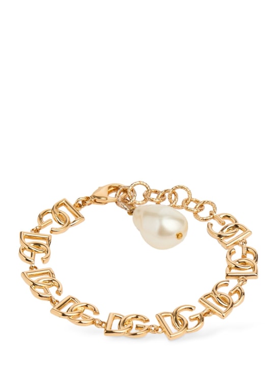 Dolce&Gabbana: Multi DG chain bracelet - Gold/Silver - women_0 | Luisa Via Roma