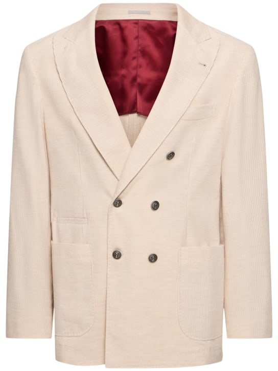 Brunello Cucinelli: Deconstructed cotton & cashmere blazer - men_0 | Luisa Via Roma