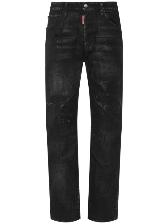 Dsquared2: Jeans aus Stretch-Baumwolldenim „642“ - Schwarz - men_0 | Luisa Via Roma