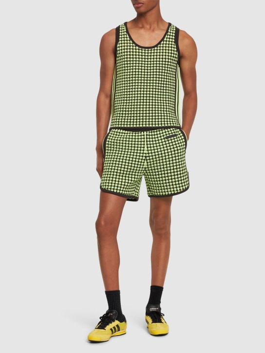 adidas Originals: Wales Bonner crochet shorts - men_1 | Luisa Via Roma