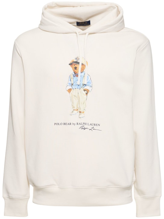 Polo Ralph Lauren: Bear sweatshirt hoodie - White - men_0 | Luisa Via Roma