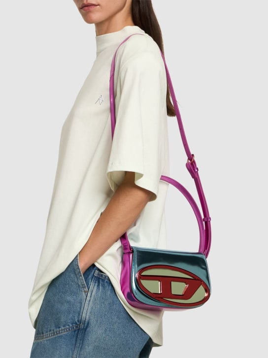 Diesel: 1DR mirrored leather shoulder bag - Multicolor - women_1 | Luisa Via Roma