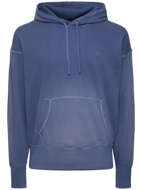 Polo Ralph Lauren: Sweat-shirt délavé à capuche - Light Navy - men_0 | Luisa Via Roma