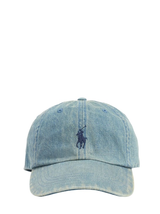 Polo Ralph Lauren: Light washed denim hat - men_0 | Luisa Via Roma