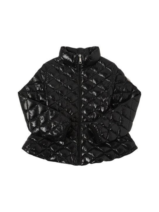 Moncler: Barive nylon down jacket - ブラック - kids-girls_0 | Luisa Via Roma