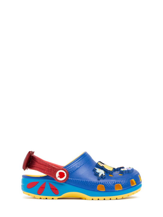 Crocs: Snow White print rubber crocs - Sarı/Renkli - kids-girls_0 | Luisa Via Roma