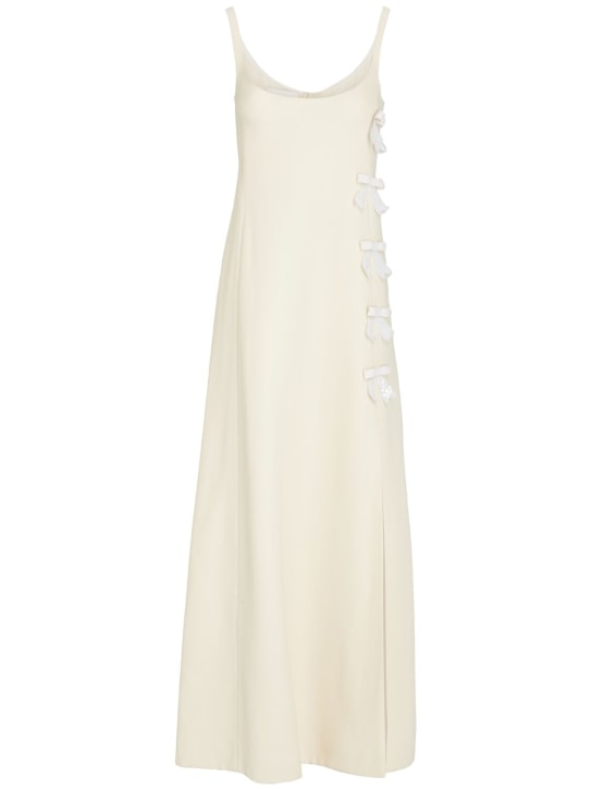 Giambattista Valli: Embellished crepe dress - Ivory - women_0 | Luisa Via Roma