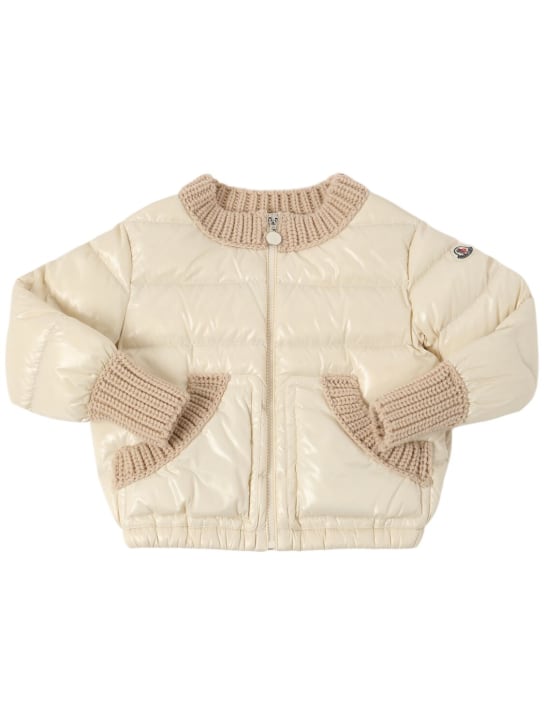 Moncler: Badia nylon down vest - Blanc - kids-girls_0 | Luisa Via Roma