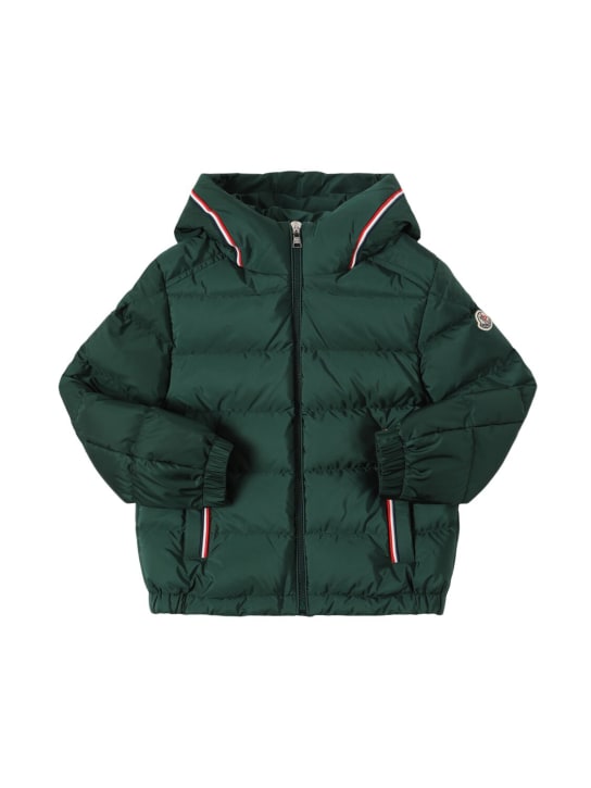 Moncler: Merary nylon down jacket - Leaf Green - kids-boys_0 | Luisa Via Roma