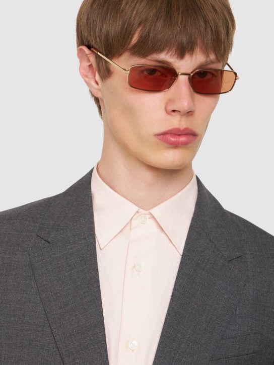 Prada: Square metal sunglasses - Gold/Orange - men_2 | Luisa Via Roma