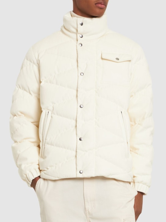 Moncler: Kaver cotton corduroy down jacket - men_2 | Luisa Via Roma