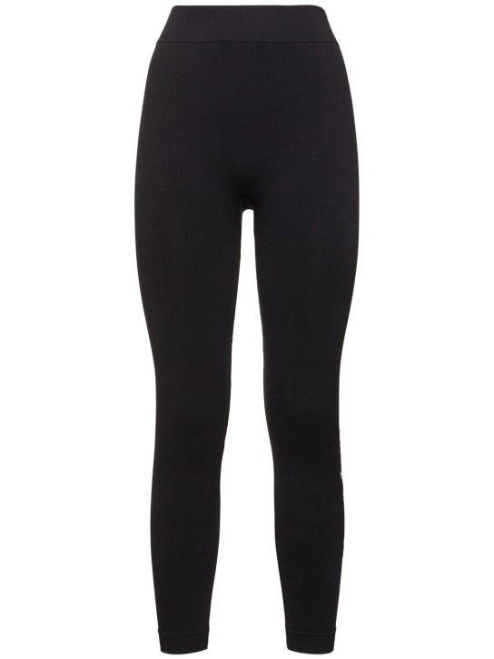 'S Max Mara: Basilea logo jacquard leggings - Black - women_0 | Luisa Via Roma