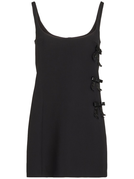 Giambattista Valli: Embellished crepe dress - Black - women_0 | Luisa Via Roma