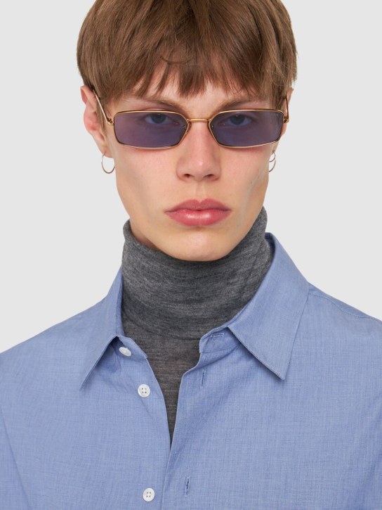 Prada: Square metal sunglasses - Gold/Purple - men_2 | Luisa Via Roma