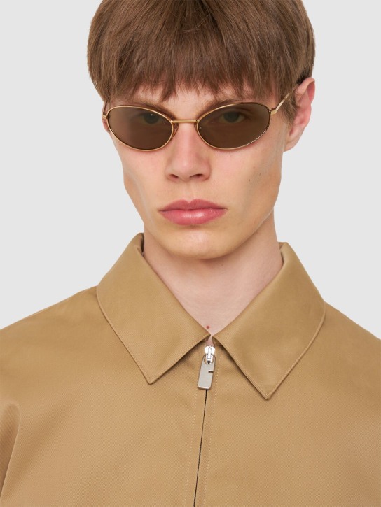 Prada: Round metal sunglasses - Gold/Green - men_2 | Luisa Via Roma