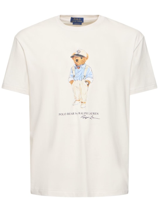 Polo Ralph Lauren: T-shirt imprimé ours - Blanc - men_0 | Luisa Via Roma