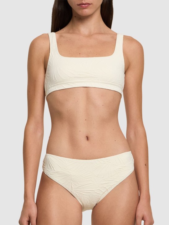 Loulou Studio: Hephaistos bikini top - Ivory - women_1 | Luisa Via Roma