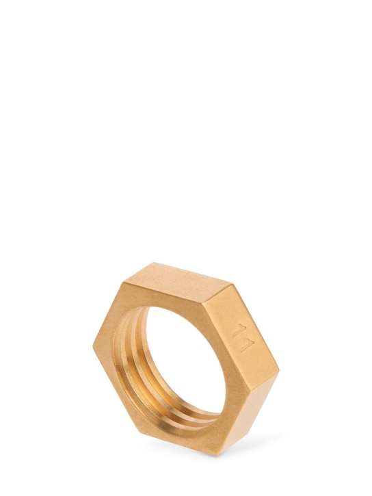 Maison Margiela: Bolt & nut ring - Gold - women_0 | Luisa Via Roma