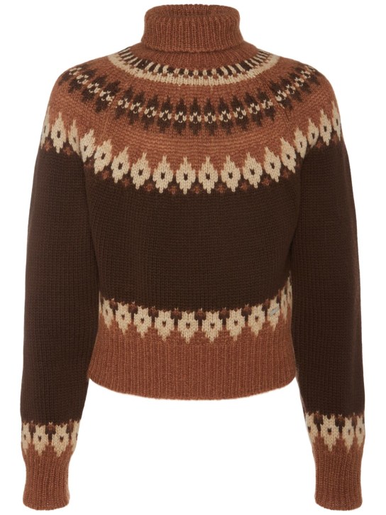 Dsquared2: Sweater aus Wollmischjacquard - Beige Variant - men_0 | Luisa Via Roma