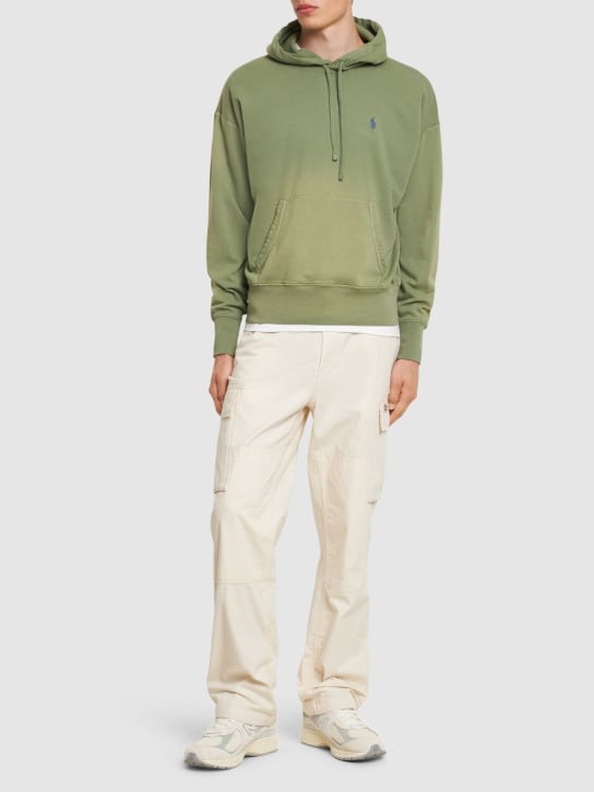 Polo Ralph Lauren: Faded hoodie - Cargo Green - men_1 | Luisa Via Roma