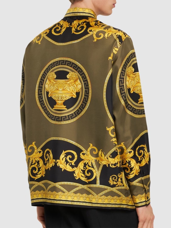 Versace: Informal printed silk twill shirt - men_2 | Luisa Via Roma