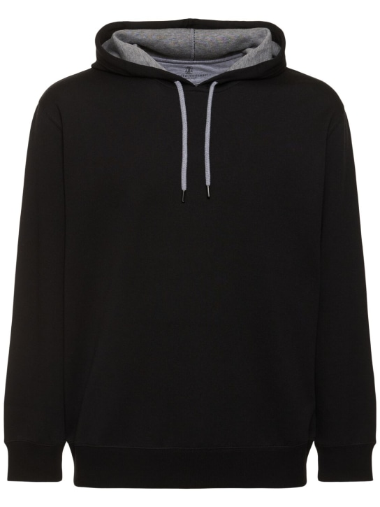 Brunello Cucinelli: Leisure sweatshirt - Black - men_0 | Luisa Via Roma