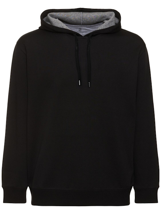 Brunello Cucinelli: Leisure sweatshirt - Black - men_0 | Luisa Via Roma
