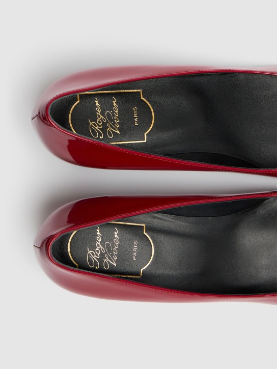 Roger Vivier: 45mm Trompette patent leather pumps - Red - women_4 | Luisa Via Roma