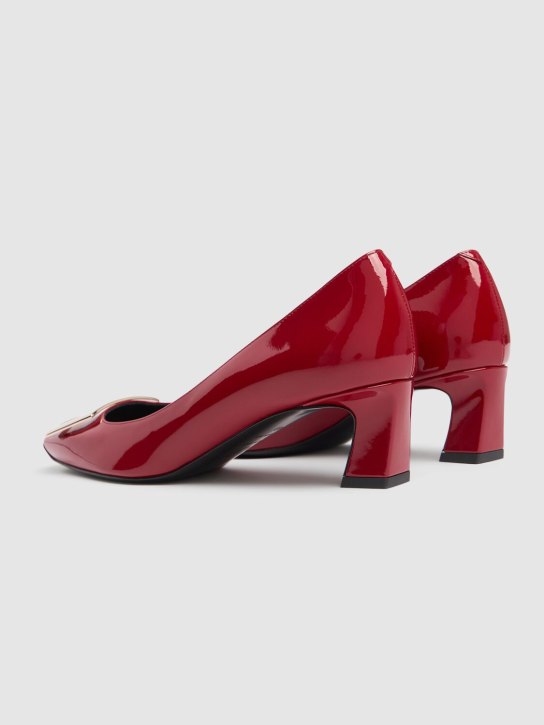 Roger Vivier: 45mm Trompette patent leather pumps - Red - women_3 | Luisa Via Roma