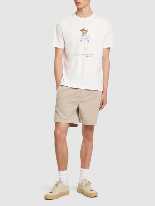 Polo Ralph Lauren: T-shirt in cotone con stampa - Bianco - men_1 | Luisa Via Roma