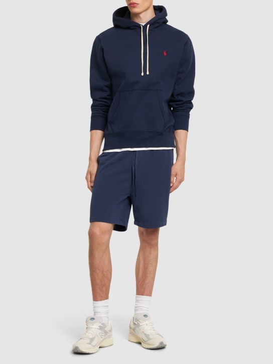 Polo Ralph Lauren: Cotton blend logo hoodie - Cruise Navy - men_1 | Luisa Via Roma
