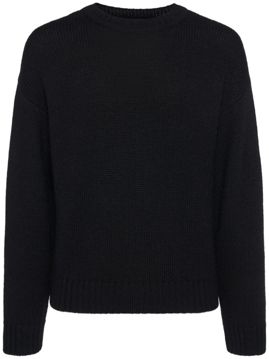 Dsquared2: Alpaca crewneck sweater - Black - men_0 | Luisa Via Roma