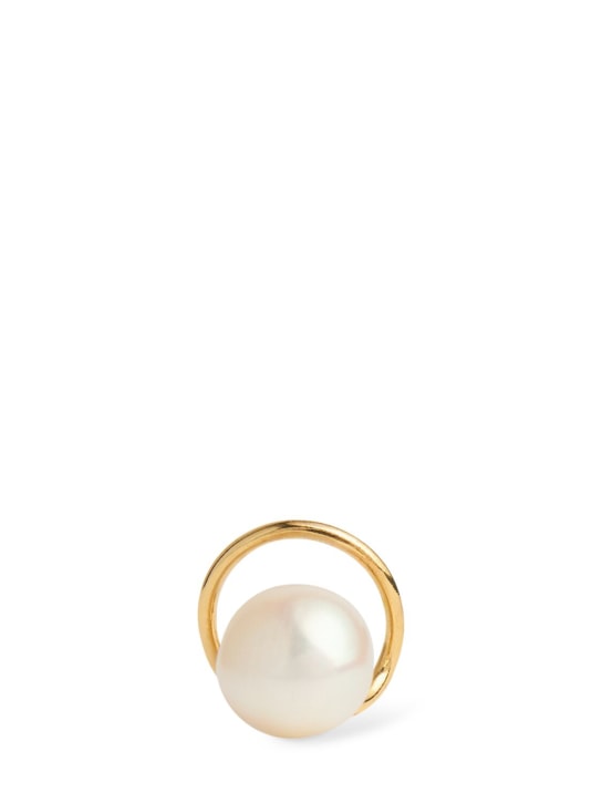 Maria Black: Baroque twirl mono earring w/ pearl - Gold/Pearl - women_0 | Luisa Via Roma