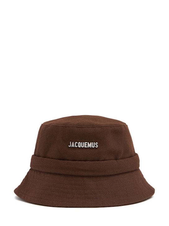 Jacquemus: Le Bob Gadjo cotton logo bucket hat - women_0 | Luisa Via Roma