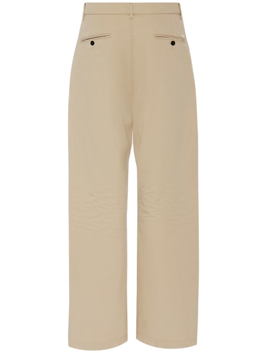 Dsquared2: Pantalon chino oversize en coton usé - Desert Tan - men_1 | Luisa Via Roma