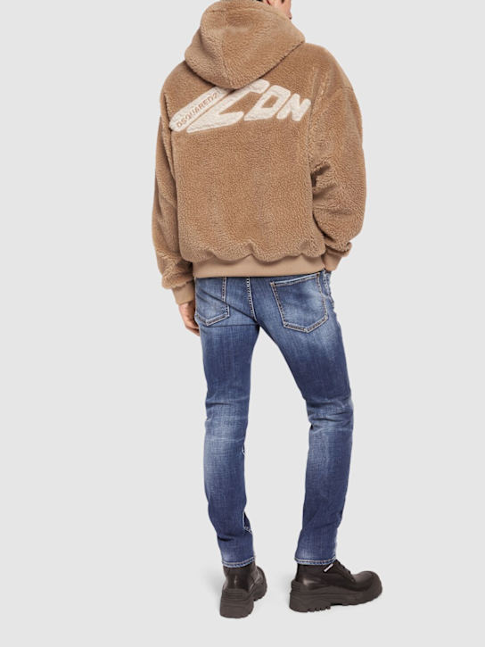 Dsquared2: Sudadera de teddy con cremallera - men_1 | Luisa Via Roma