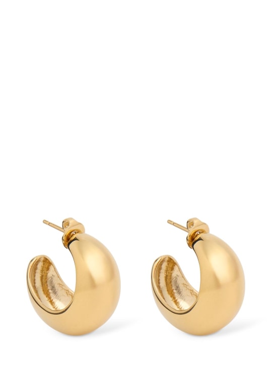 Isabel Marant: Shiny Crescent hoop earrings - Gold - women_0 | Luisa Via Roma