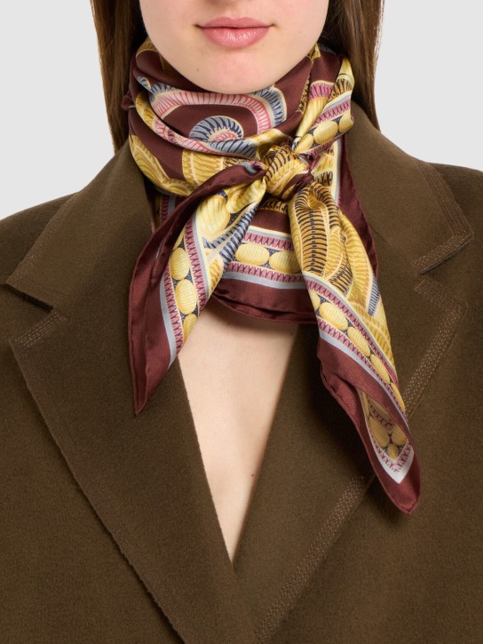 Etro: Norma printed silk scarf - Multicolor - women_1 | Luisa Via Roma
