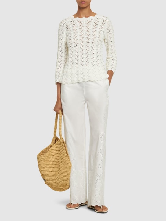 Pantalones anchos de algodón - Loulou Studio - Mujer  | Luisaviaroma