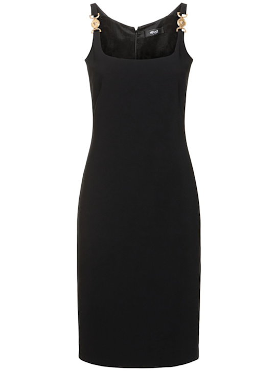 Versace: Stretch cady midi dress - women_0 | Luisa Via Roma