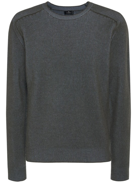 Etro: Suéter de cashmere - Verde - men_0 | Luisa Via Roma