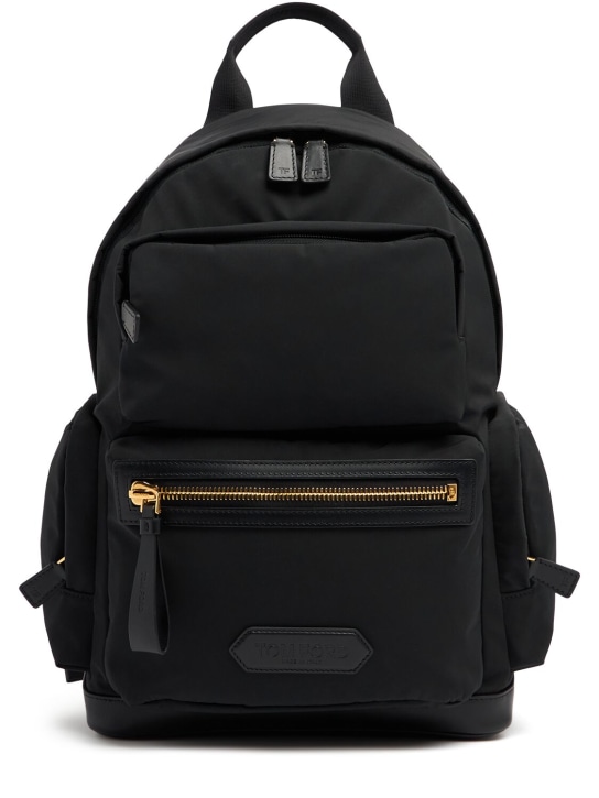 Tom Ford: Tom Ford logo backpack - Black - men_0 | Luisa Via Roma