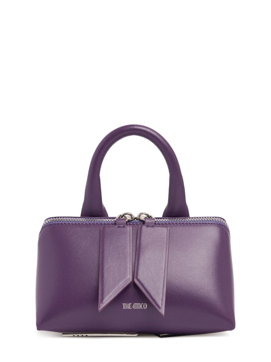 The Attico: Friday leather top handle bag - Dusty Violet - women_0 | Luisa Via Roma