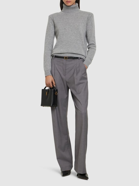 Tom Ford: Cashmere knit turtleneck sweater - Grey - women_1 | Luisa Via Roma