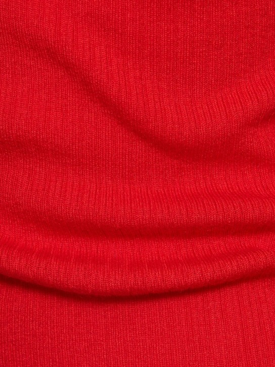 Max Mara: Top de seda y cashmere con manga larga - Rojo - women_1 | Luisa Via Roma