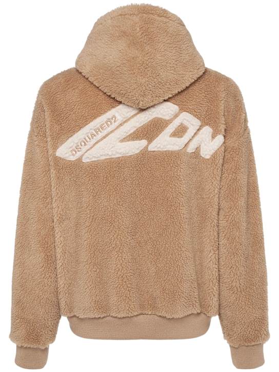 Dsquared2: Sudadera de teddy con cremallera - men_3 | Luisa Via Roma