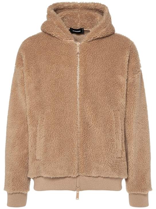 Dsquared2: Sudadera de teddy con cremallera - men_0 | Luisa Via Roma